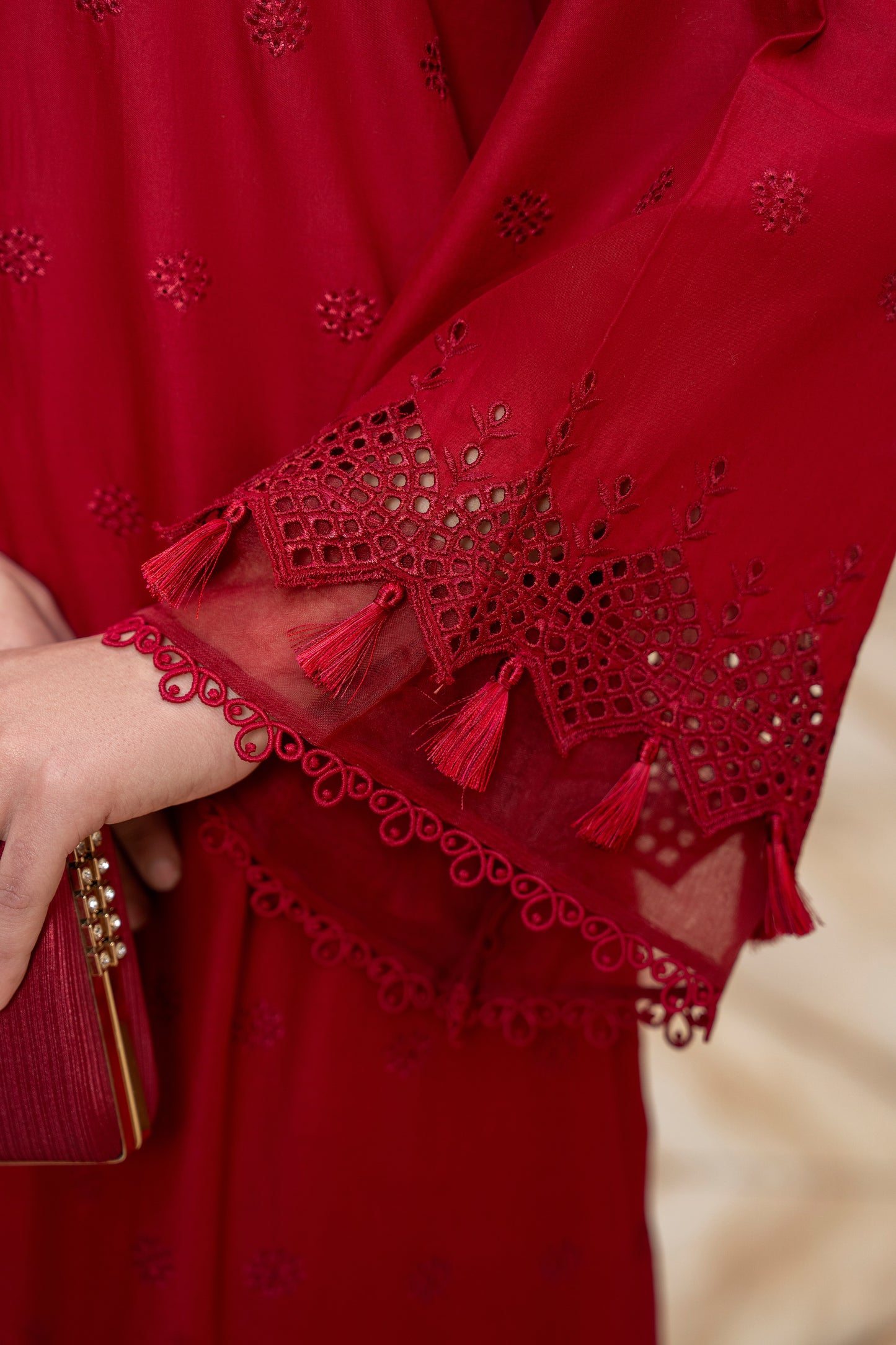 FIERY GLOW 3 PIECE EMBROIDERED SUIT | ZM-01