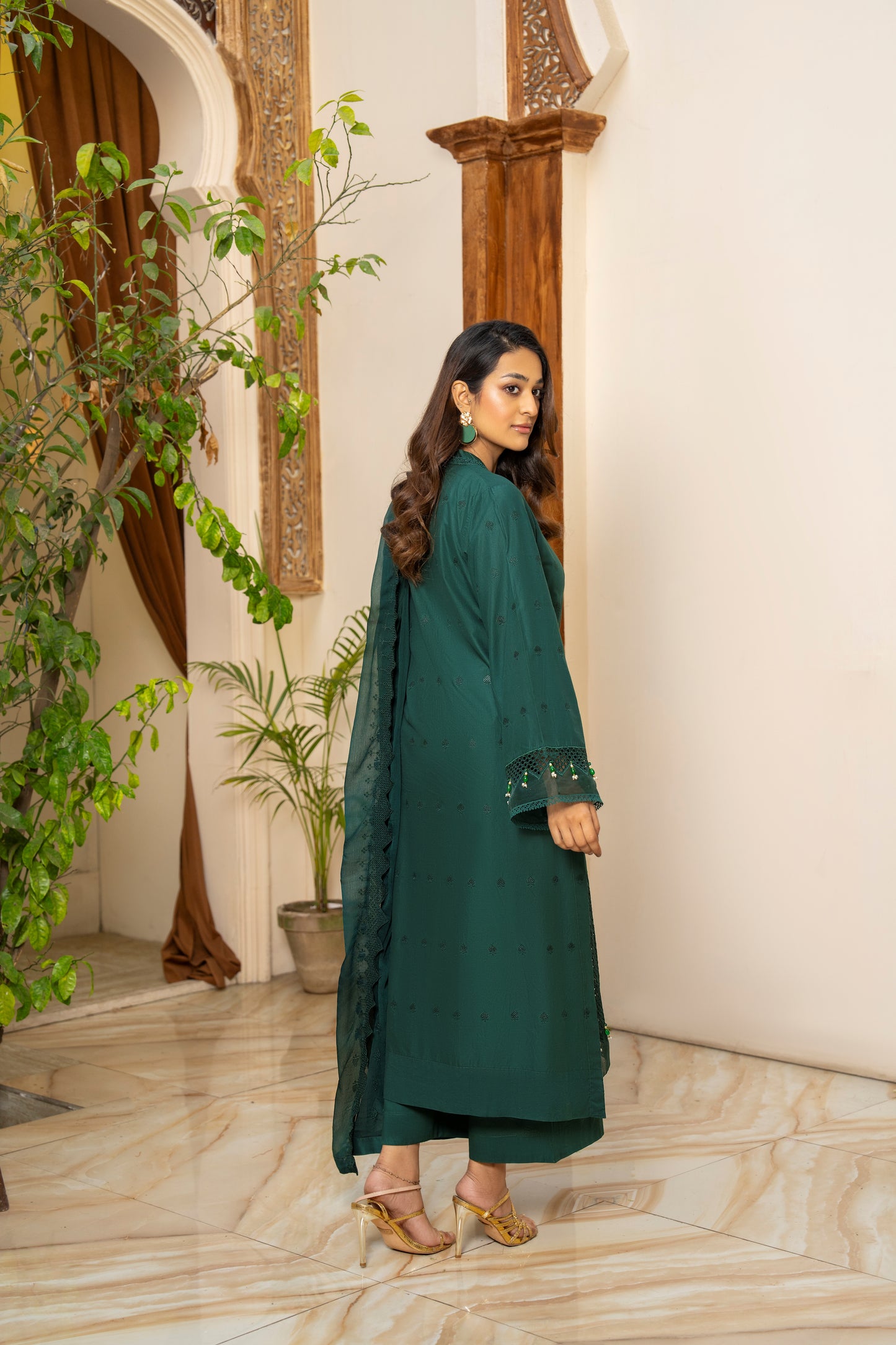VERDANT 3 PIECE EMBROIDERED SUIT | ZM-07