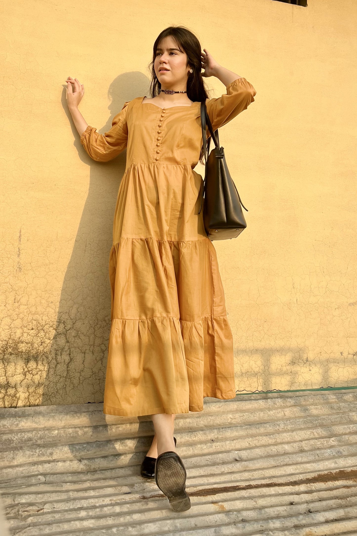 Ethereal Dyed Lawn Tier Dress | ZM-13