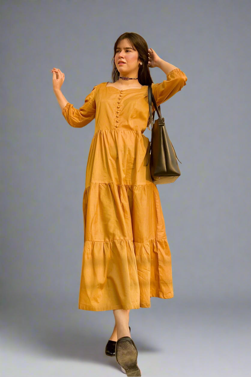 Ethereal Dyed Lawn Tier Dress | ZM-13