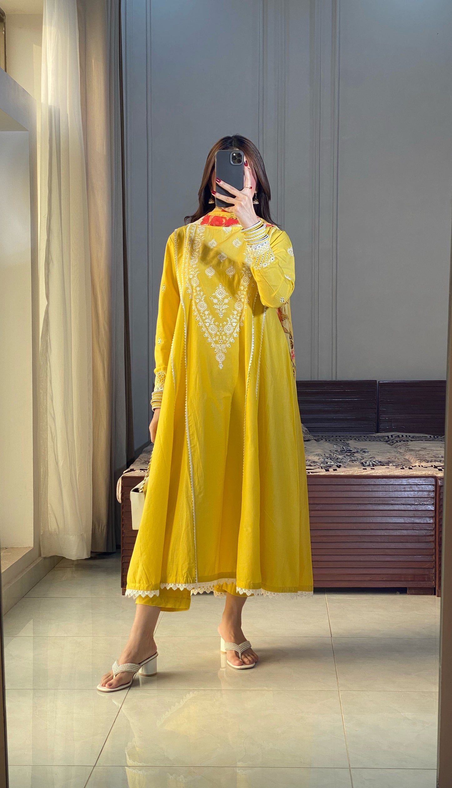 3-Piece Luxury Embroidered Frock | ZM-27