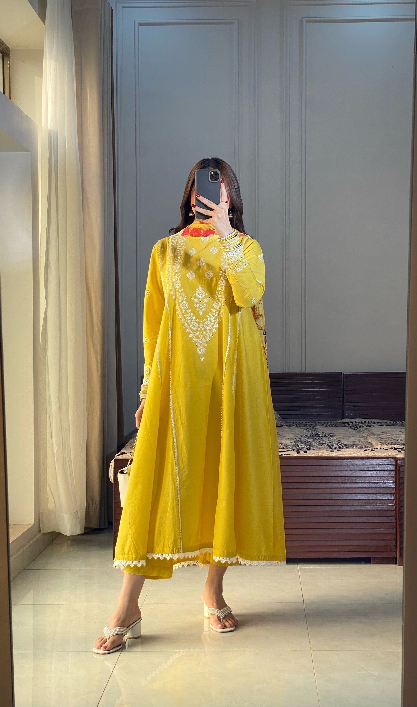 3-Piece Luxury Embroidered Frock | ZM-27