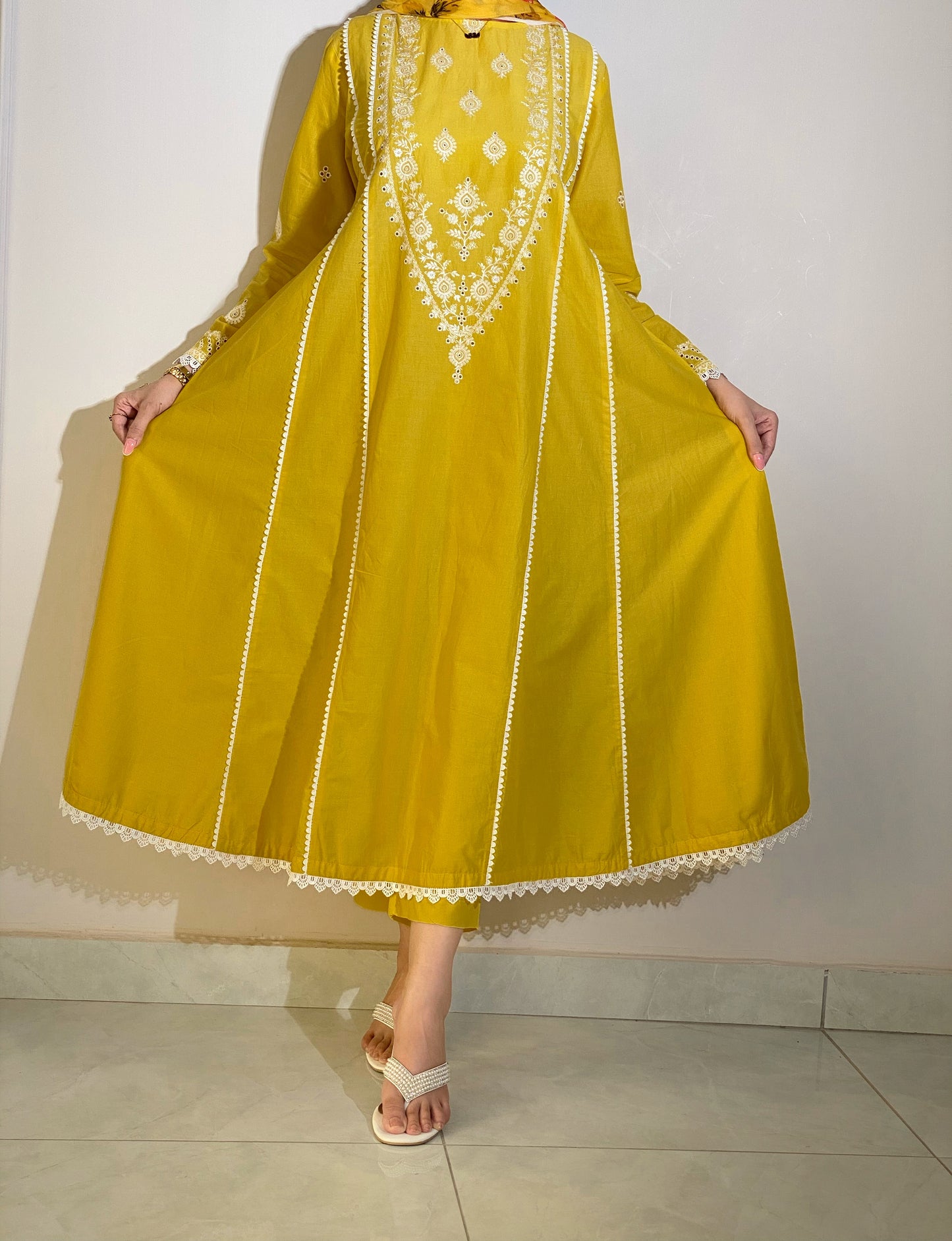3-Piece Luxury Embroidered Frock | ZM-27