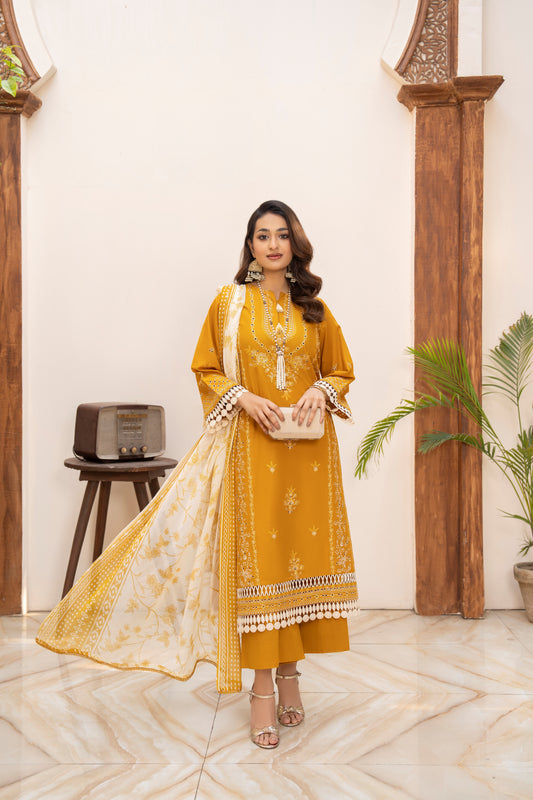 3 PIECE EMBROIDERED SUIT | ZM-04