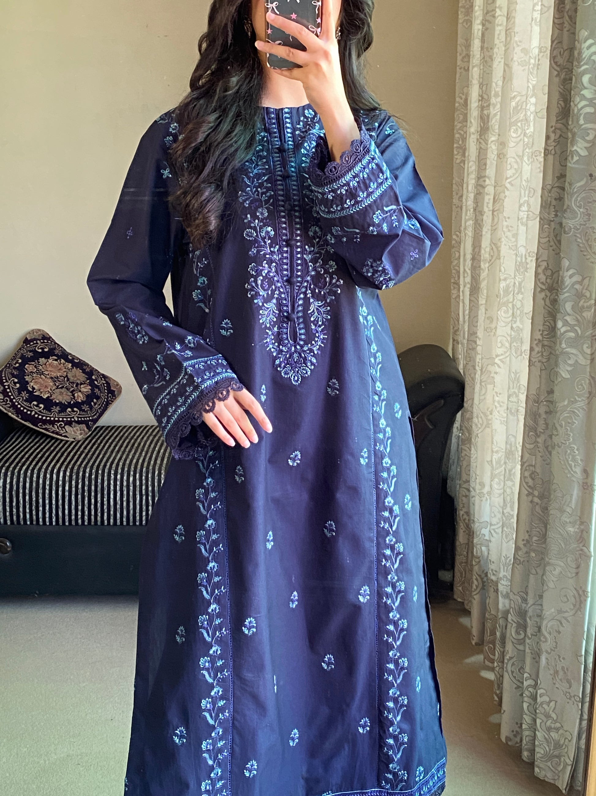 2 PIECE EMBROIDERED SUIT | ZM-15 - STITCHED / XS 2 PIECE EMBROIDERED SUIT | ZM-15 - STITCHED / XS