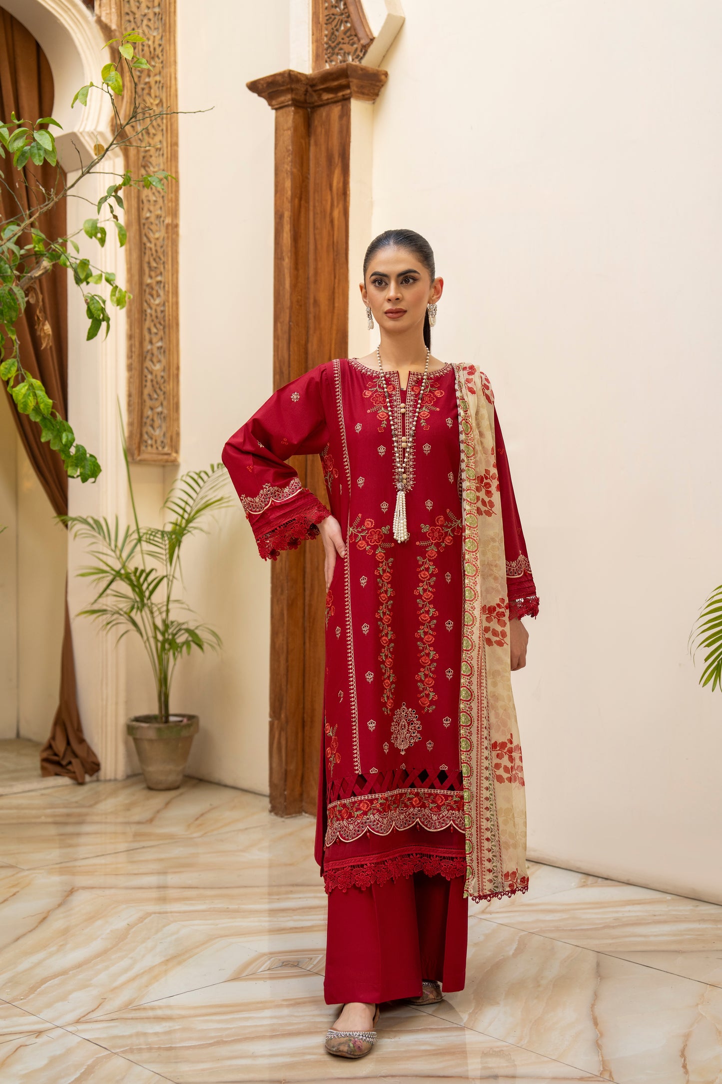 SERAPHINA 3 PIECE EMBROIDERED SUIT | ZM-02