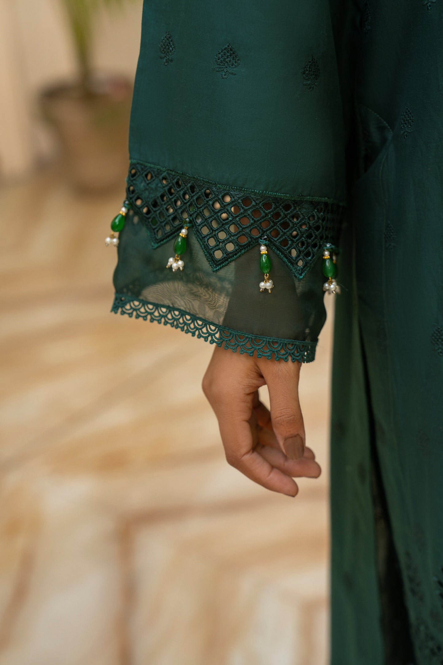 VERDANT 3 PIECE EMBROIDERED SUIT | ZM-07