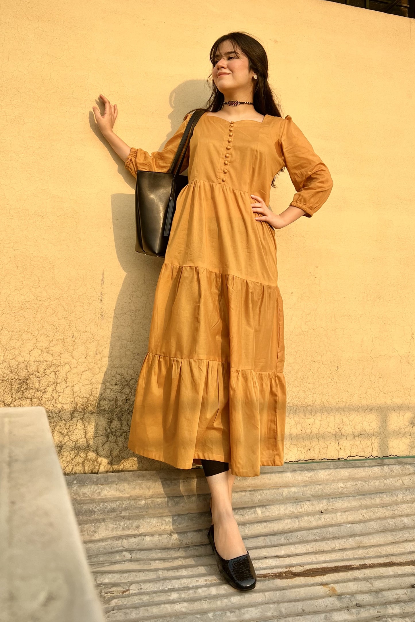 Ethereal Dyed Lawn Tier Dress | ZM-13