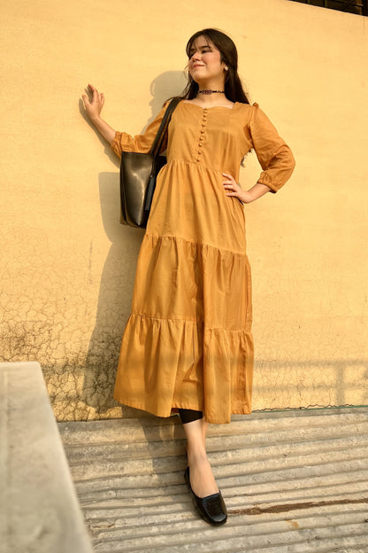 Ethereal Dyed Lawn Tier Dress | ZM-13