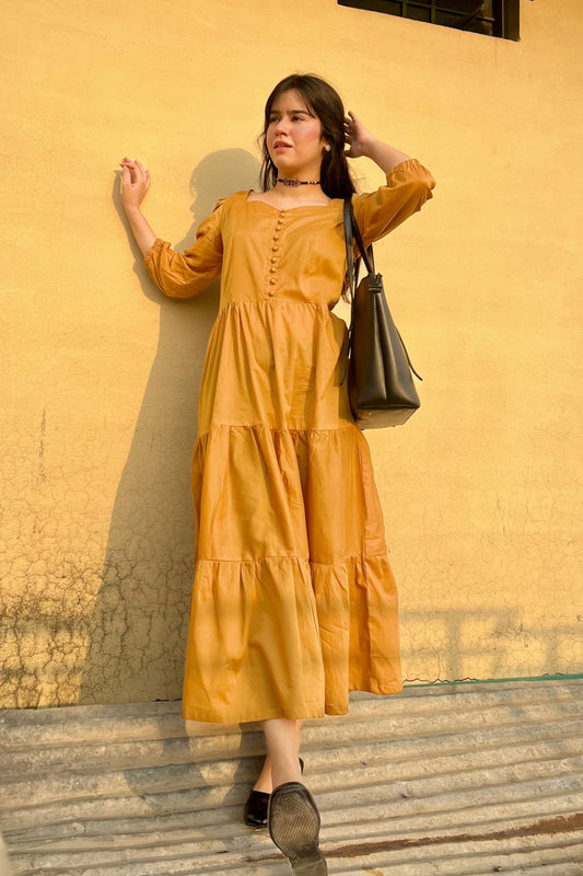 Ethereal Dyed Lawn Tier Dress | ZM-13