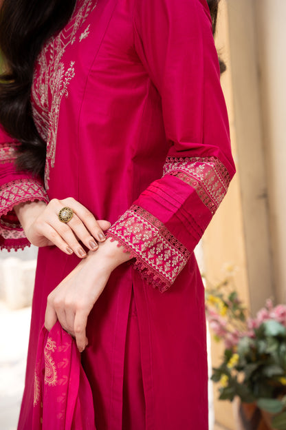 Blush Pink Embroidered 3-Piece Suit | ZM-83