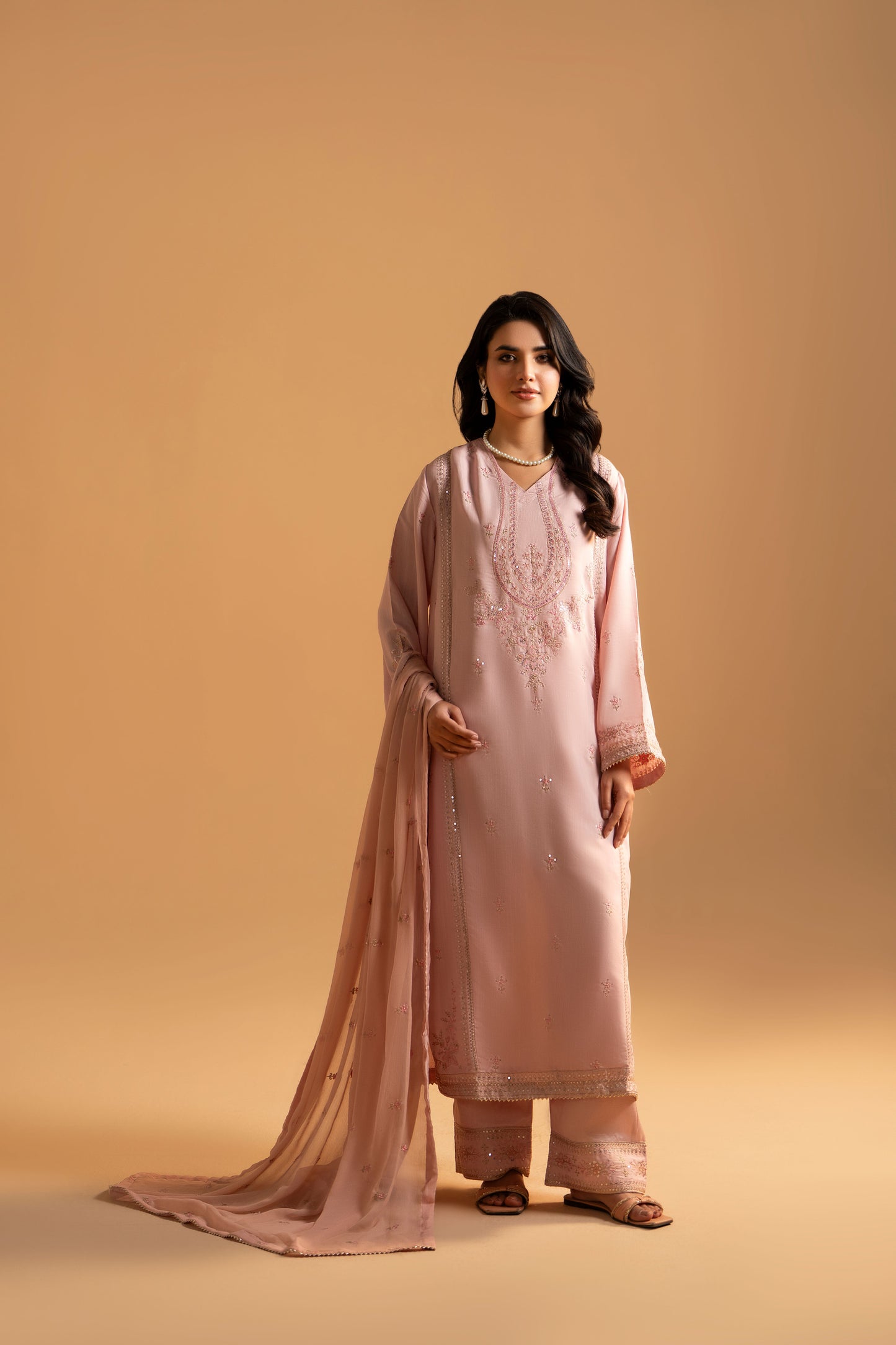 Gul-e-Gulaab Raw Silk 3-Piece Embroidered Suit | ZM-56