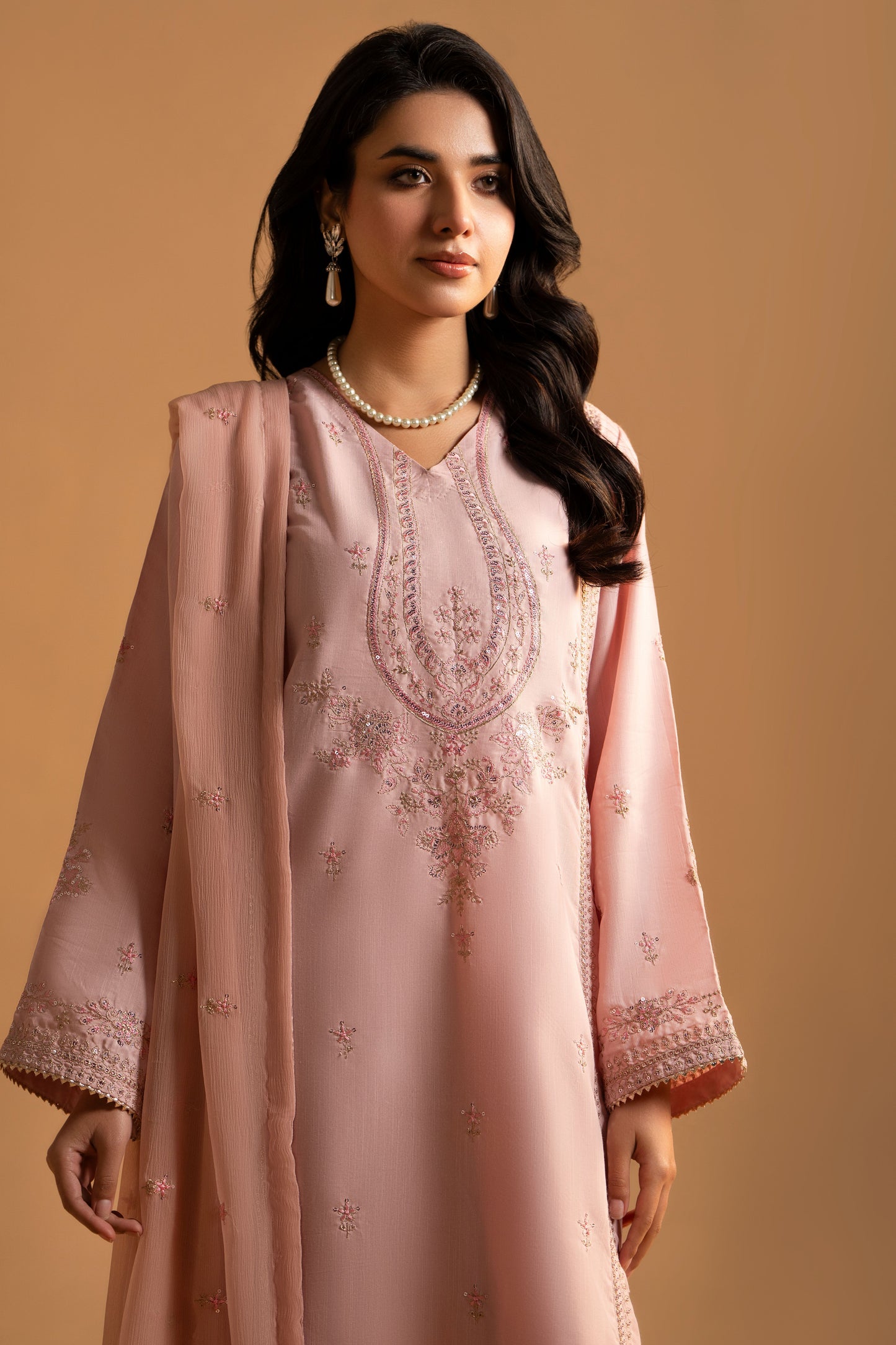 Gul-e-Gulaab Raw Silk 3-Piece Embroidered Suit | ZM-56