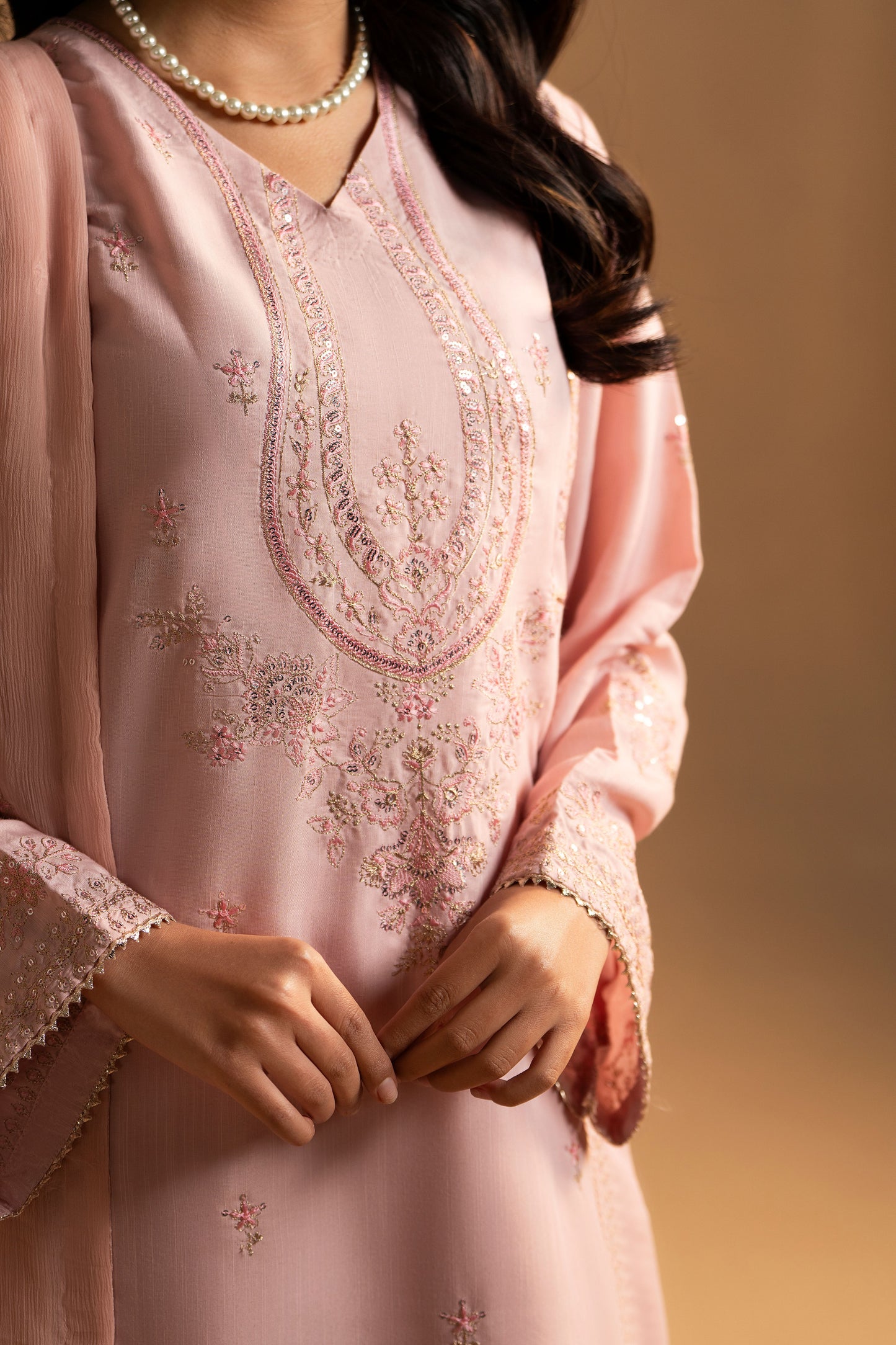 Gul-e-Gulaab Raw Silk 3-Piece Embroidered Suit | ZM-56