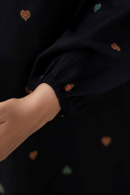 Black 3-Piece printed Lawn Suit | ZM-31
