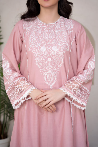 Blush Pink Embroidered 3-Piece Suit | ZM-72