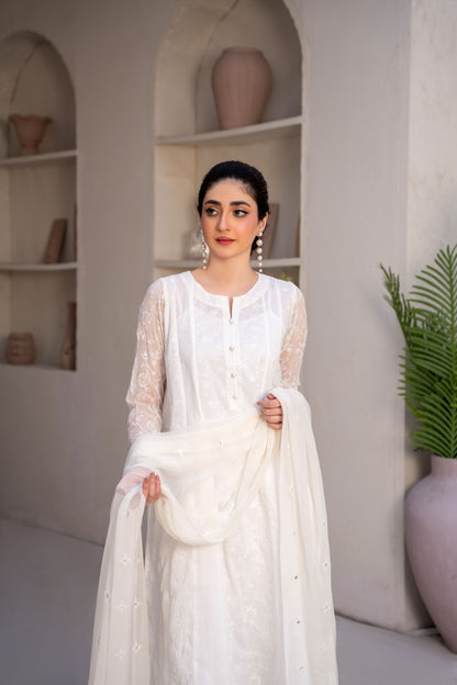 Moonlight Off-White Embroidered 3-Piece Suit | ZM-73
