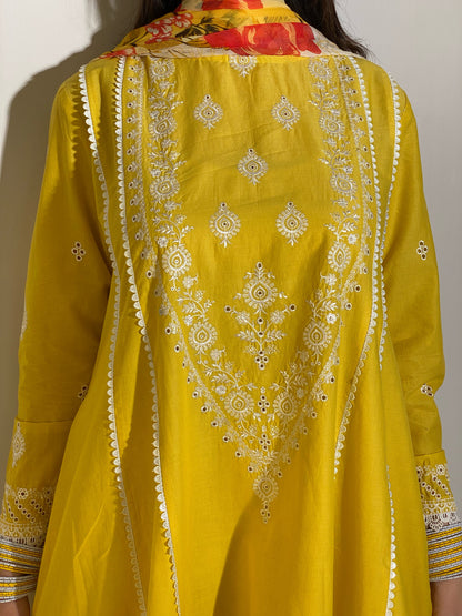 3-Piece Luxury Embroidered Frock | ZM-27